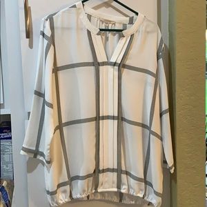 41 Hawthorn black n white blouse, xl, nwot